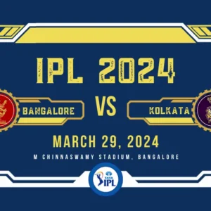 RCB vs KKR IPL Tickets: Royal Challengers Bangalore vs Kolkata Knight Riders Tickets