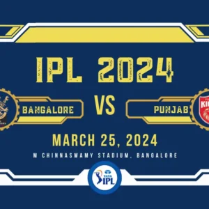 RCB vs PBKS IPL Tickets: Royal Challengers Bangalore vs Punjab Kings Tickets